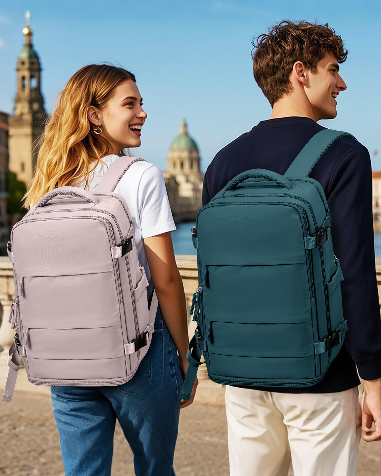 SZLX Zaino da Viaggio grande Zaino Ryanair 40x30x20 Sottovuoto Donna da escursionismo sportivo da esterno impermeabile Zaino Casual Laptop da 14 Pollici con porta di ricarica USB Scomparto per Scarpe