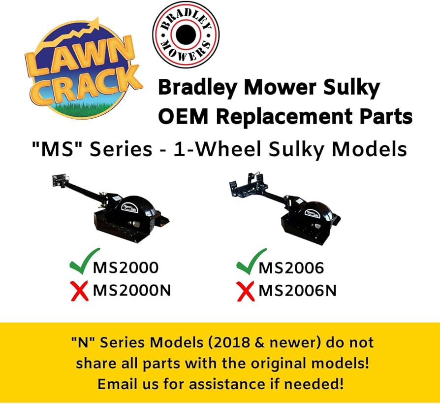 Amazon.com: LAWN CRACK Bradley Mower Sulky 15040 Wheel Assembly