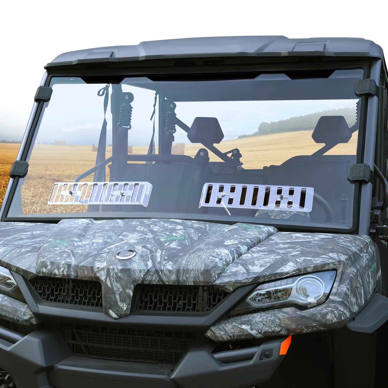 Photo 1 of StarknightMT UFORCE 1000 Windshield, Vented UFORCE Windshield Compatible with CFMOTO UFORCE 1000/1000 XL 2019-2024, Heavy--duty UFORCE 1000 Accessories Clear Front Window