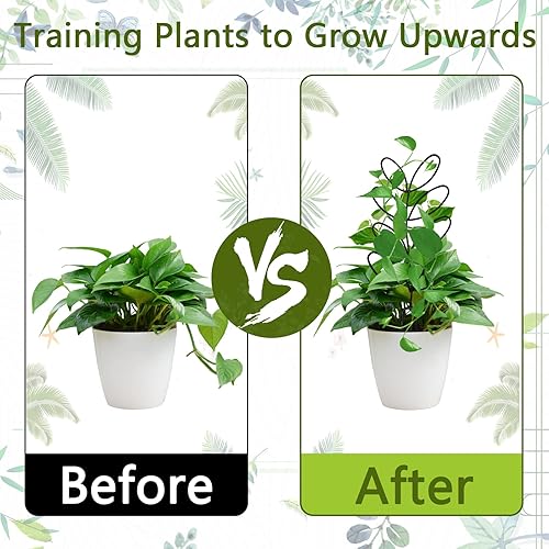 Miniatura 3 de Enrejado para plantas trepadoras al aire libre en interiores, mini enrejado de jardín, soporte de metal para plantas en maceta, enrejado apilable