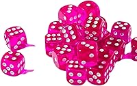 Vista 7 de Paquete de 25 dados D6 de 0.472 pulgadas, colección a juego de 6 dados con pipas (remolino de lava)