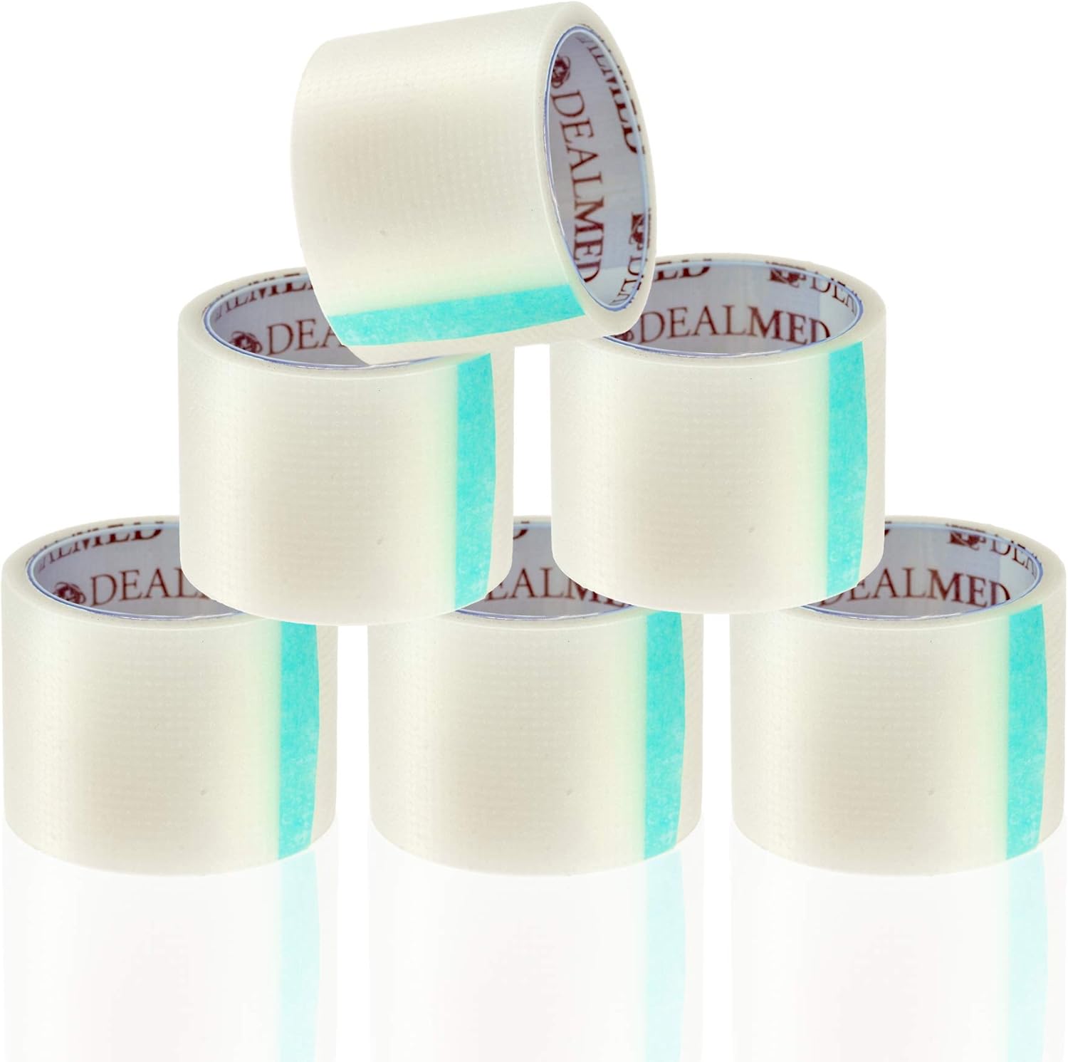 Dealmed Transparent Surgical Tape – 100 Rolls, 1″ x 1.5 Yds/Roll, Non-Sterile Self-Adhesive Surgical Tape for Wounds and Medical Equipment, Wound Care Product for First Aid Kit and Medical Facilities