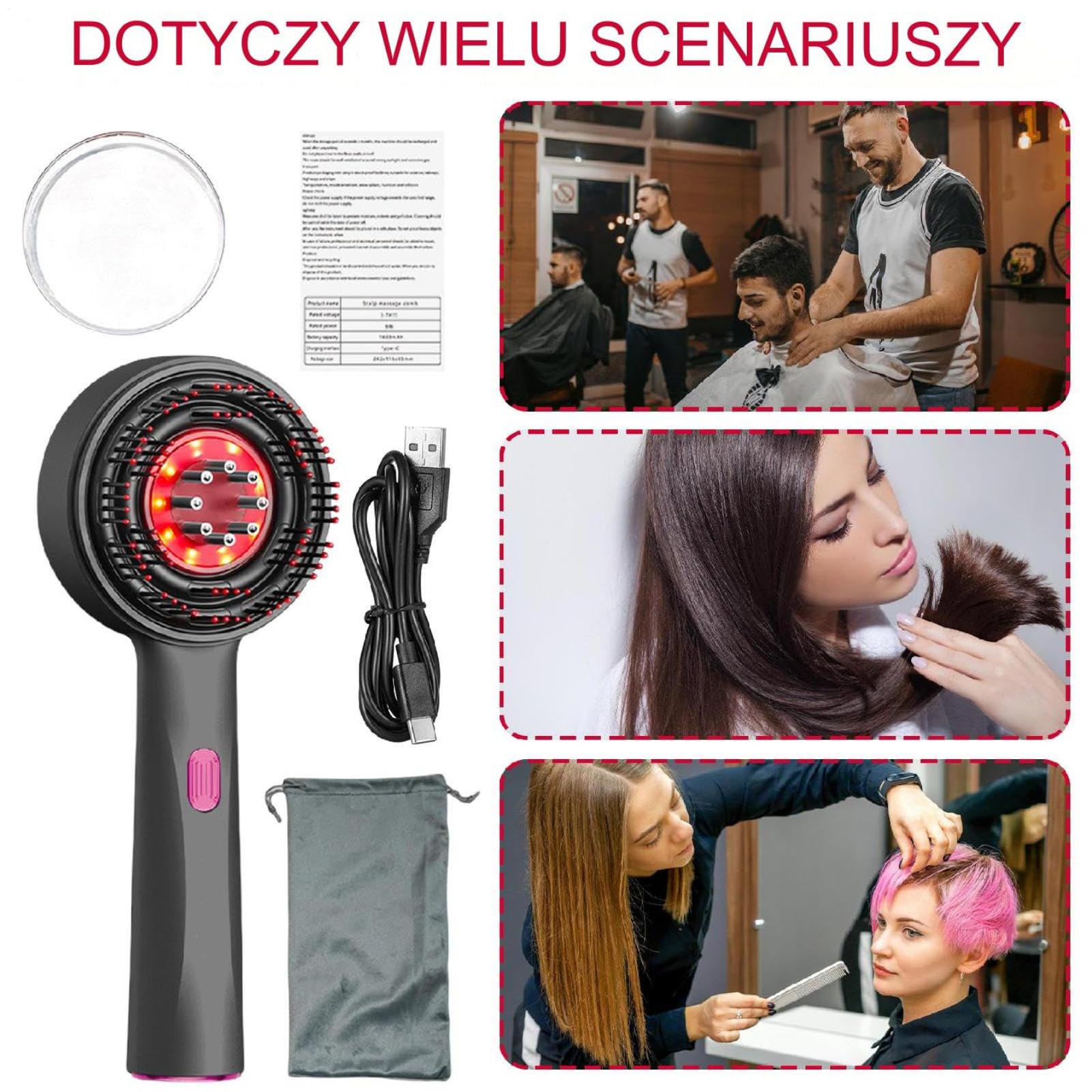 Hair Scalp Massager - Detangling and Relaxation Comb | Lightweight with