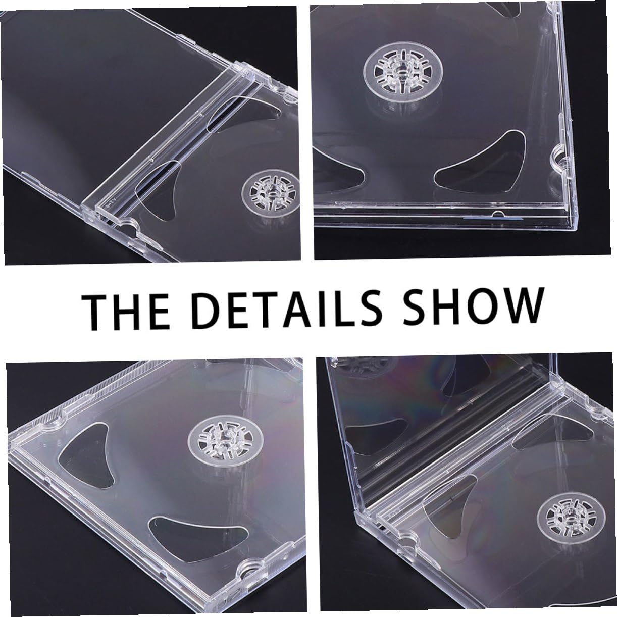25stücke Transparente Cd-hüllen DVD-aufbewahrungshalter Cd-Boxen Medien-Pakete DIY-DVD-hüllen Tragbare Aufbewahrungsshells Für Zuhause Und Reisen