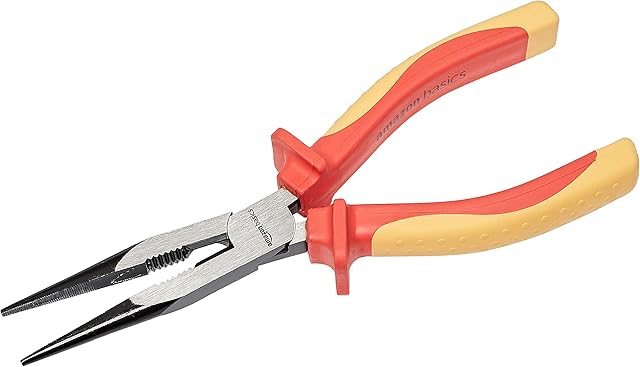 Amazon Basics 1000 Volt VDE Insulated Long Nose Pliers, 20.32 cm