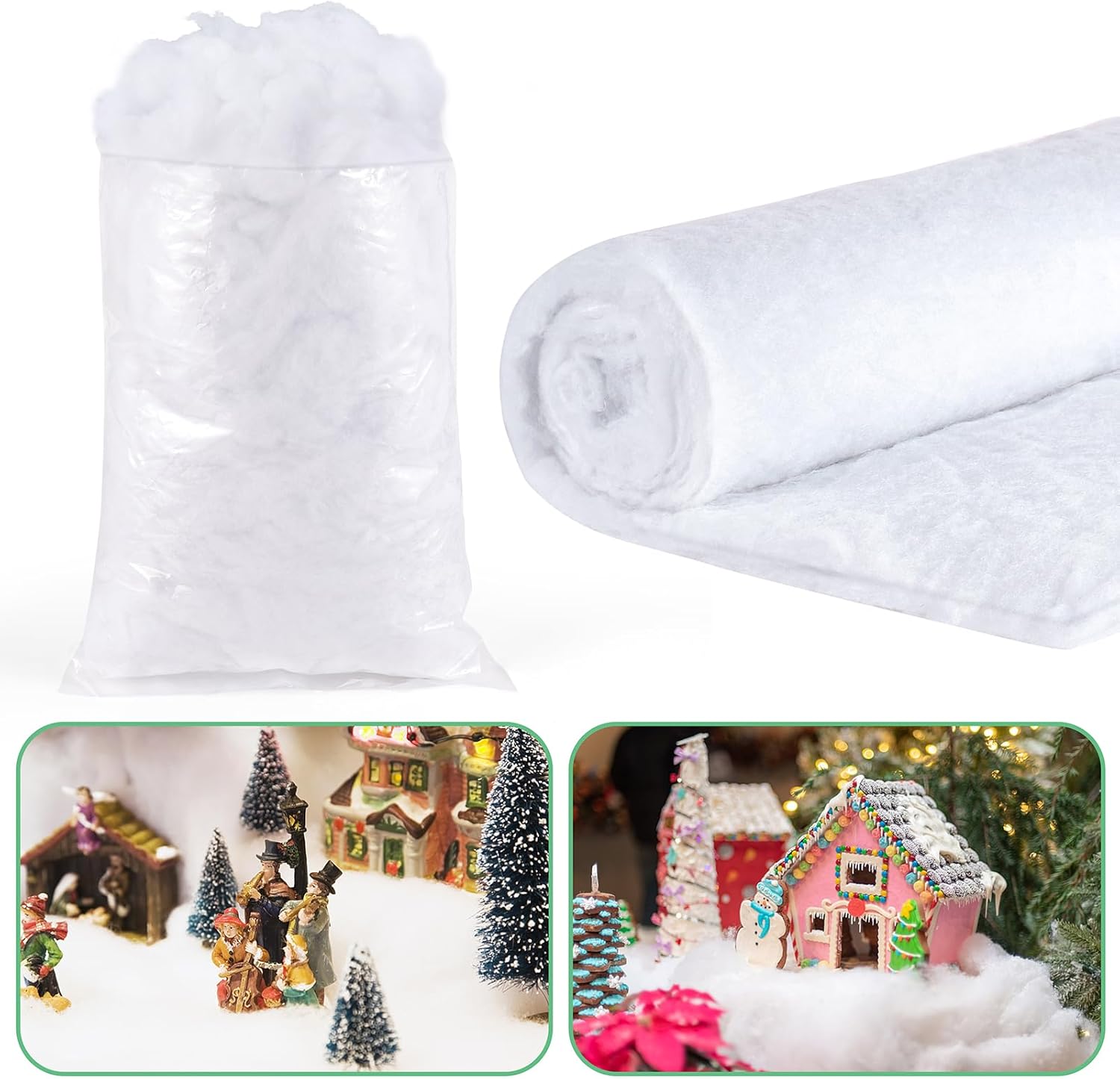 Aweyka Christmas Fake Snow Decor Including 10.6oz