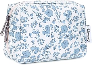 Narwey Pequeña bolsa de maquillaje floral par...