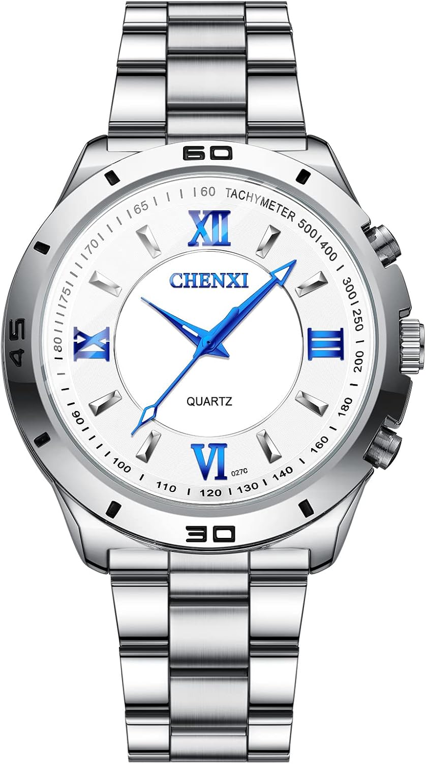 Timex Citation Orologio Uomo 42mm Quarzo - Cinturino Acciaio Inox, Quadrante Argento Con Indiglo
