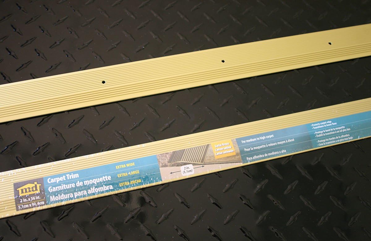 M-D Building Products 79244 Extra Wide Fluted 2-Inch by 36-Inch Carpet Trim, Satin Brass - Household Carpeting - 
