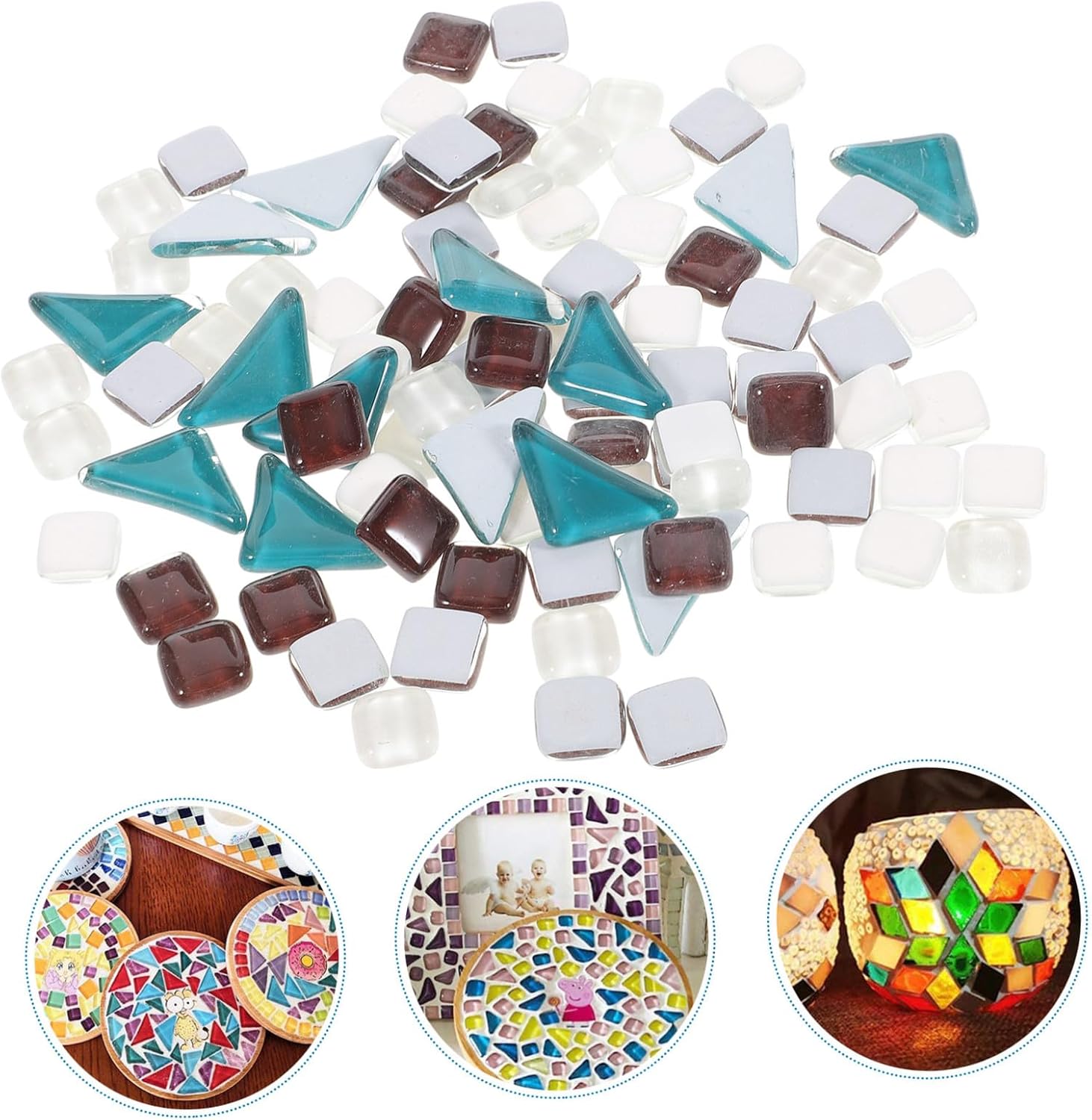 Stained Glass Sheet DIY Mosaic Tiles for Crafts Home Decor Cathedral Style Colored Glass Sheets for Garden Church Decoration