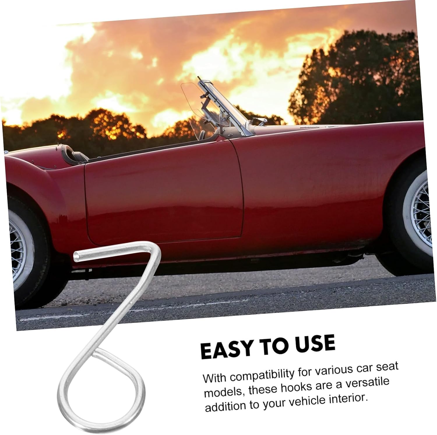 Metal S Hooks 100pcs for Car Seat Cover Installation image 3
