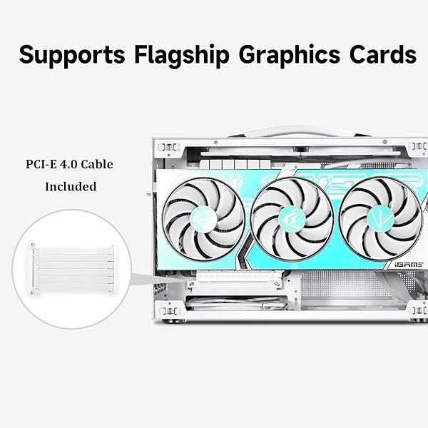 CPS K101 MESH GY, ITX PC Case Supporta Scheda Madre ITX, PSU SFX, Altezza Massima Dissipatore CPU 68mm, Compatibile con Scheda Grafica a 3 Slot Lunghezza Massima 340mm, include Cavo PCI-E 4.0, Bianco - 3