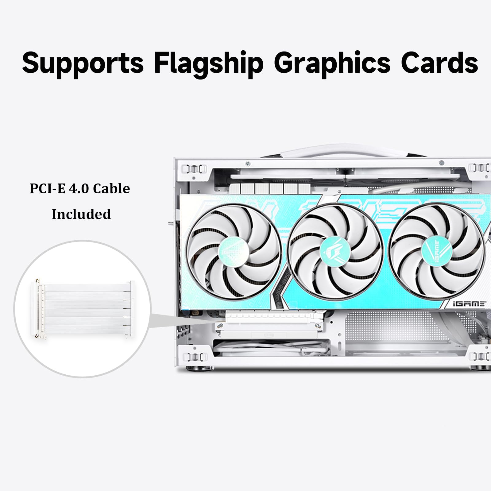 CPS K101 MESH GY, ITX PC Case Supporta Scheda Madre ITX, PSU SFX, Altezza Massima Dissipatore CPU 68mm, Compatibile con Scheda Grafica a 3 Slot Lunghezza Massima 340mm, include Cavo PCI-E 4.0, Bianco - 4