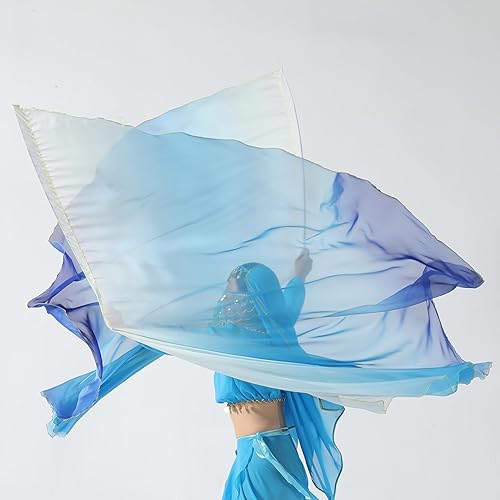 Vista 16 de MUNAFIE Worship Flags Set(2 Flags+2 Rods+1 Storage Bag) for Dance Church Flags for Worship Guard Flag Praise Dance Flags