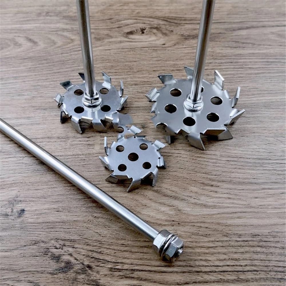Mezclar las cucarachas, Juego de discos dispersores acero inoxidable 304 con varillas en varios tamaños(13cm disk with rod)