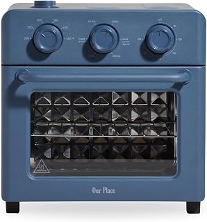 Our Place Wonder Oven 6-in-1 Air Fryer Toaster Oven with Steam Infusion | Compact 13QT Stainless Steel Countertop | Blue Salt