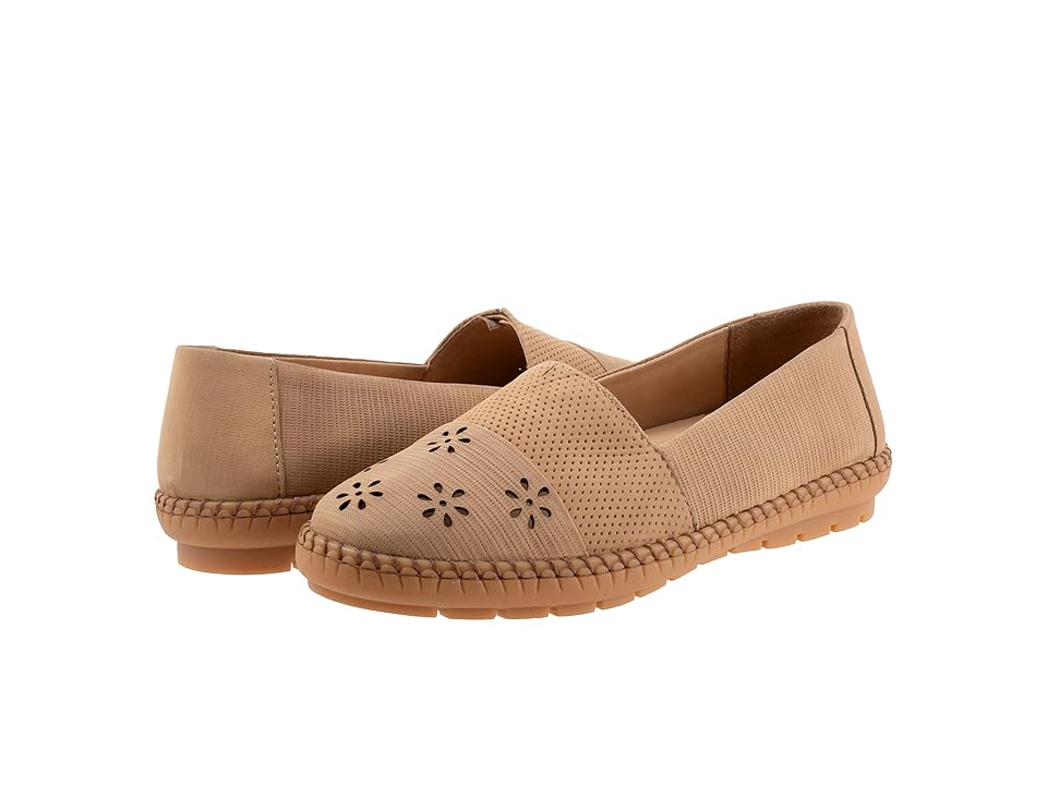 Trotters Ruby Perf (Sand Nubuck) Women's Flat Shoes INTERNATIONAL SHIPPING