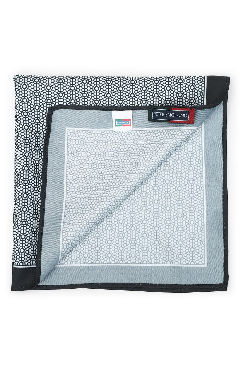 peter england Men Black Pocket Square-picture-37