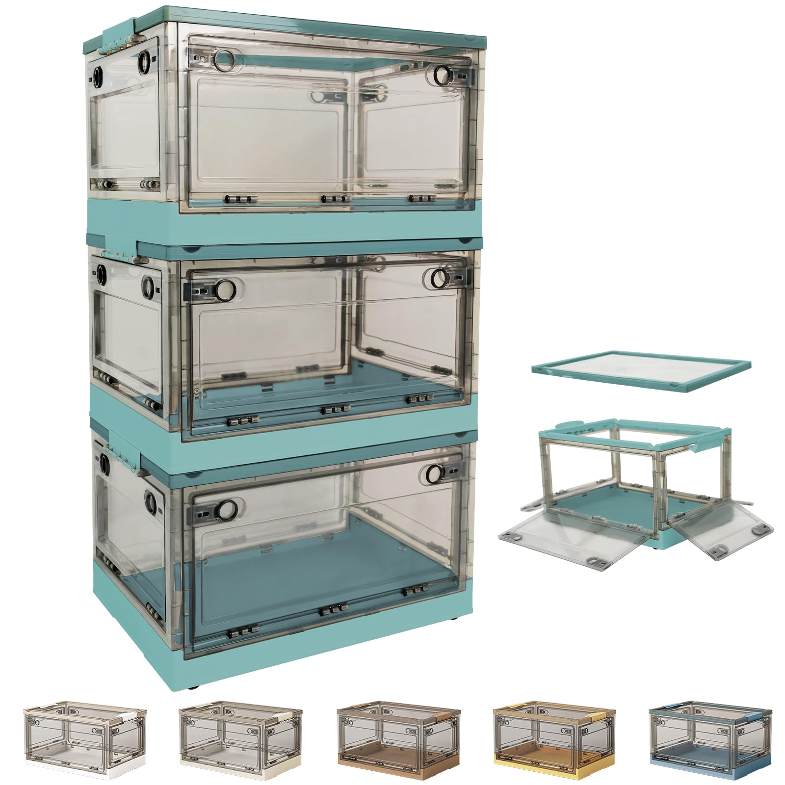 Amazon｜Brodio 収納ボックス 折り畳み 蓋付き【5面開き·全方向から