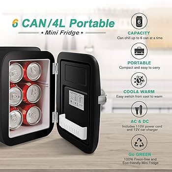 Amazon | CROWNFUL ミニ冷蔵庫 4L 冷温庫 0-60℃ 【保温・保冷