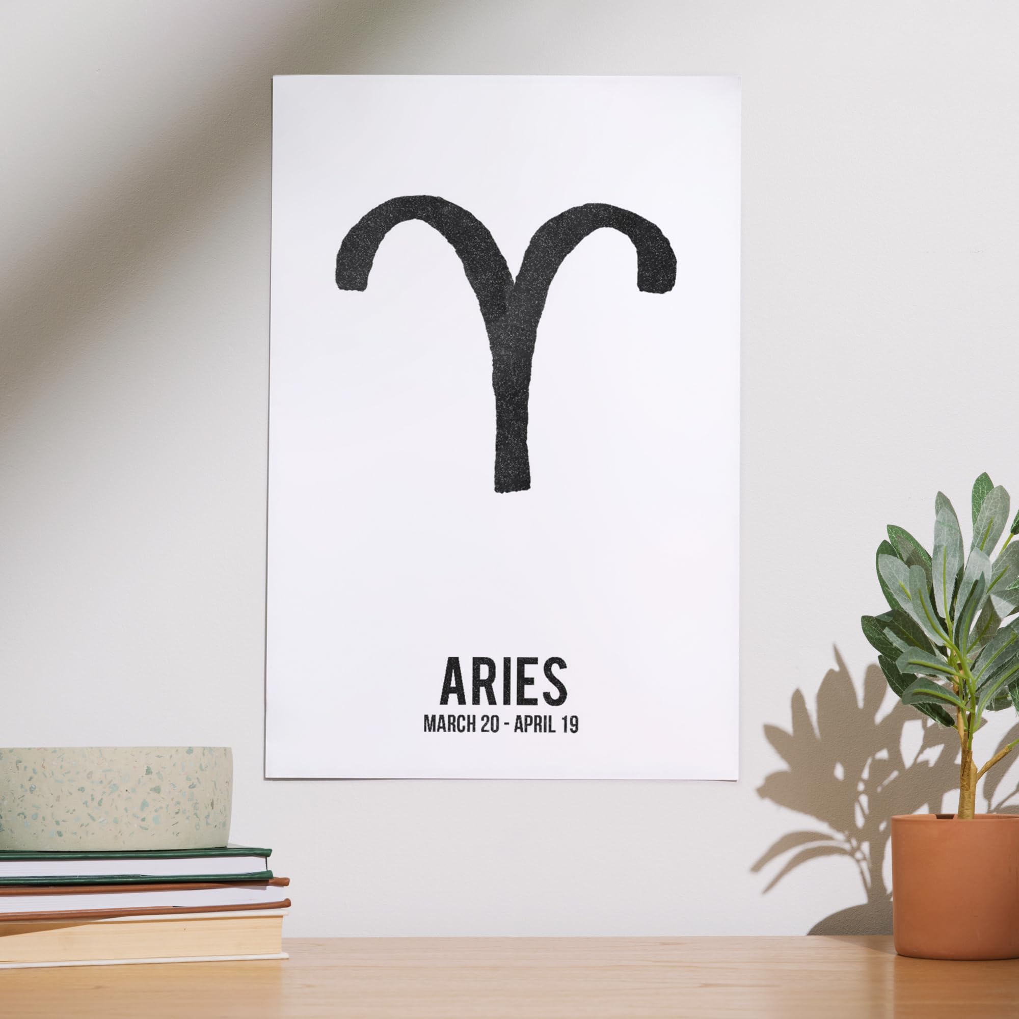 Amazon.com: Lantern Press Aries, Astrology Zodiac Symbol, Ink