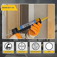 Vista 6 de Kit Sikaflex 1a - Sellador de poliuretano de un componente, flexible, sin goteo, para superficies verticales y horizontales de hormigón