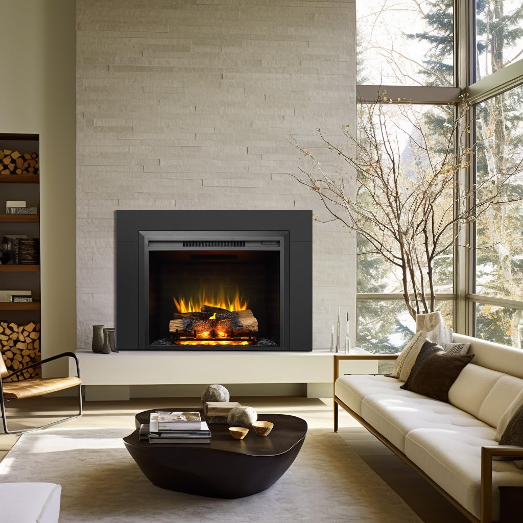 LegendFlame Carl 28 Inches with Trim Kit, Electric Fireplace