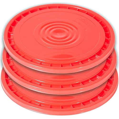 Miniatura 9 de Meranti Tapa de cubo reutilizable de 3.5, 5, 6 y 7 galones, grado alimenticio, color azul