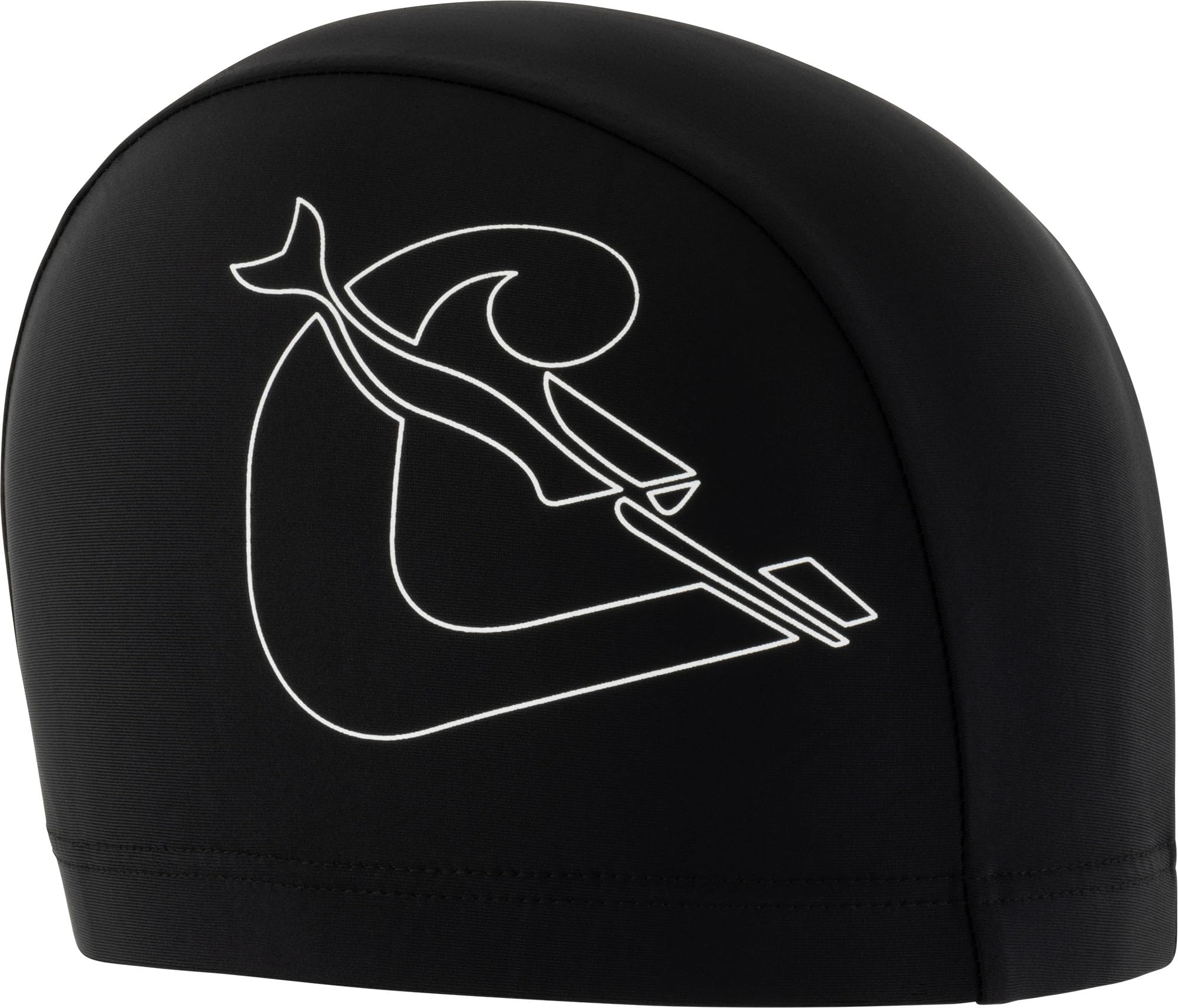 Cressi Tago Swim Cap Spandex, Adult Swimming Cap in Spandex, Black/White, One Size