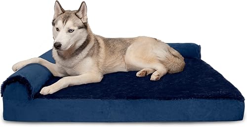 Vista 20 de Furhaven Cama para Perros de Espuma Viscoelástica para Perros Medianos/Pequeños con Refuerzos Extraíbles y Funda Lavable, Para Perros de Hasta 35