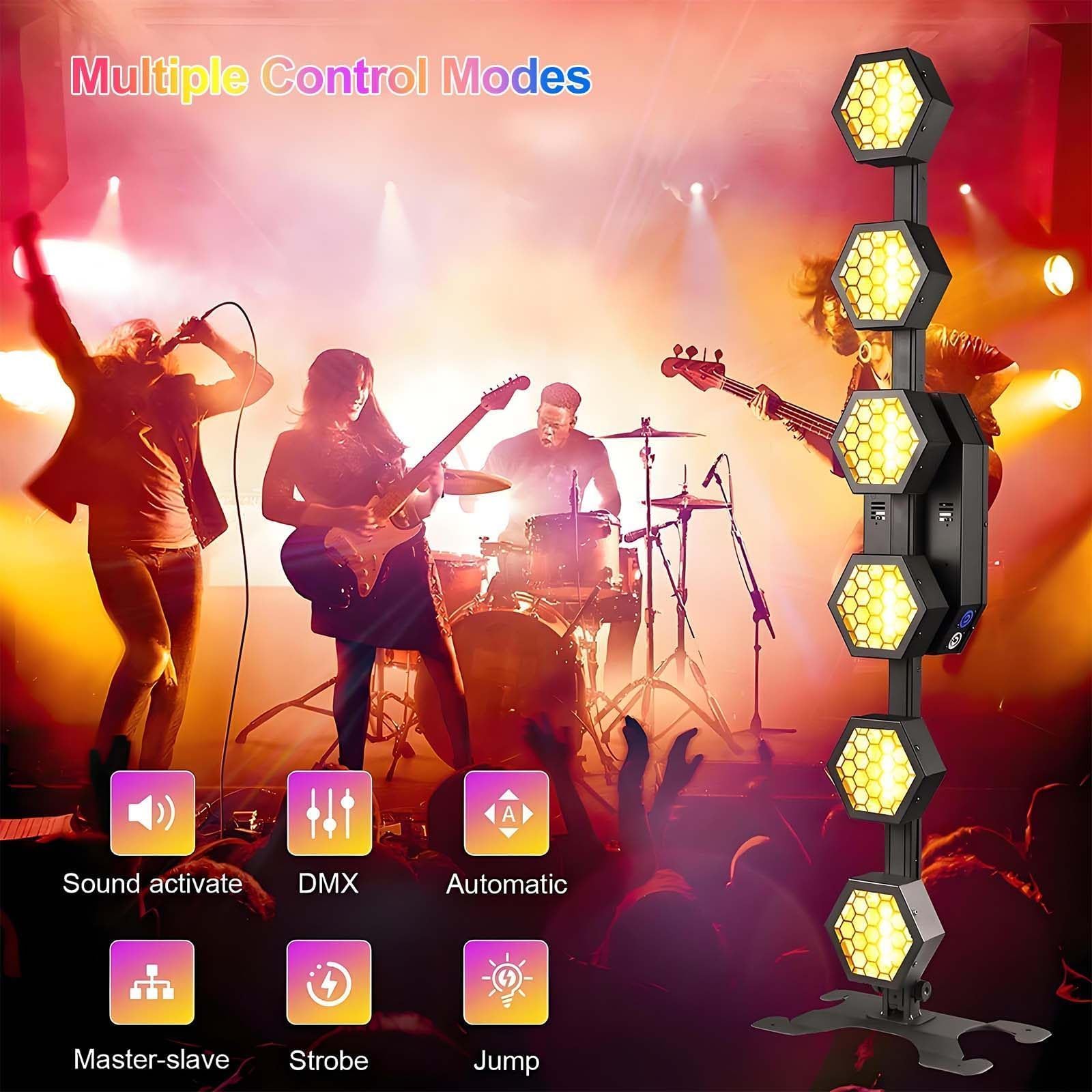 Luci da palcoscenico RGB, 260 W Vintage DJ COB Par Light con controllo DMX512 per club, feste, matrimoni, eventi musicali, spettacoli dal vivo