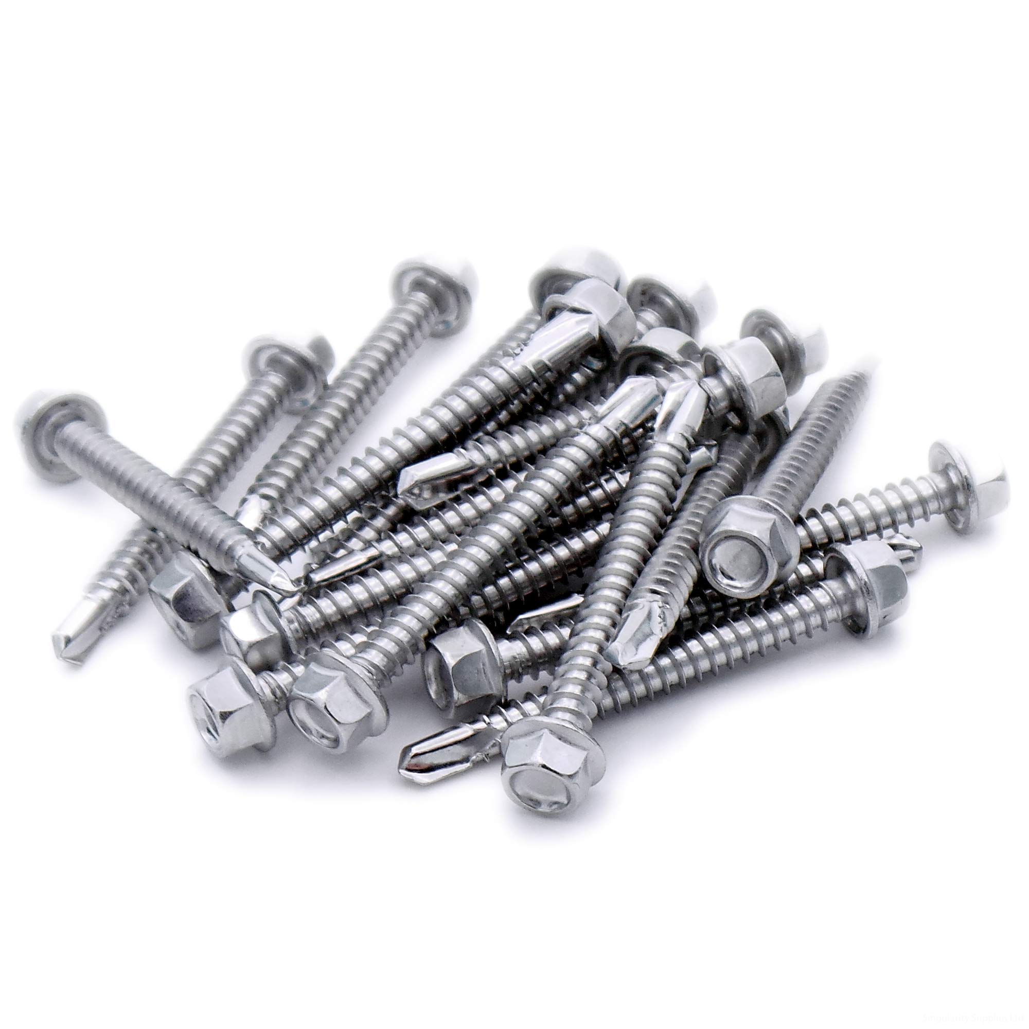 Singularity Supplies No.14 X 0.7 (6.3Mm X 19Mm) Hex Self-Drilling Screw (Flanged) - Stainless Steel (A2) (Pack Of 10)