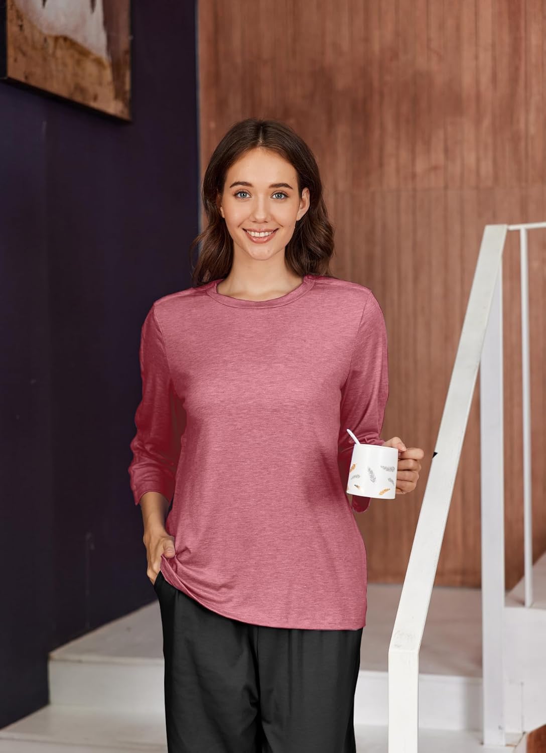 Deyeek Post Shoulder Surgery Shirts for Women Tear Away 3/4 Tops After Rotator Cuff Shirts Chemo Port Adaptive Clothing - Image 6