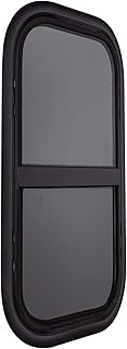 RecPro RV Window | 12" W x 24" H | Teardrop Style Vertical Slide | RV Window Replacement (1 Window, with Trim Kit) | Made in USA