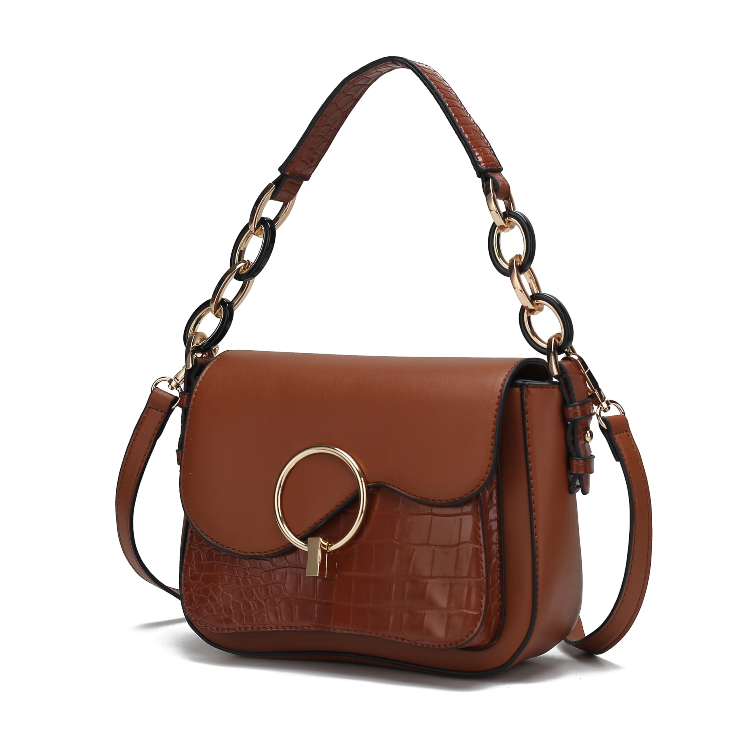MKF Collection Crossbody Bag for Women,Croco Vegan Leather Shoulder Bag Purse, Shoulder Bag Purse by Mia K