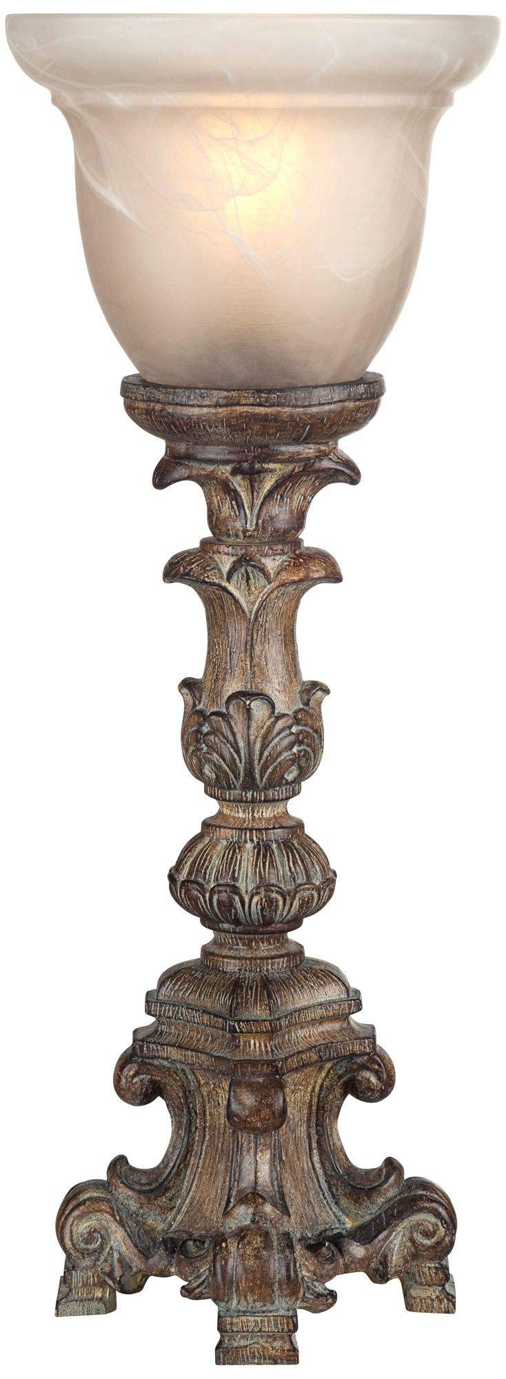 Buy Regency HillTraditional Uplight Accent Table Lamp 18" High Antiqued Beige Wash French