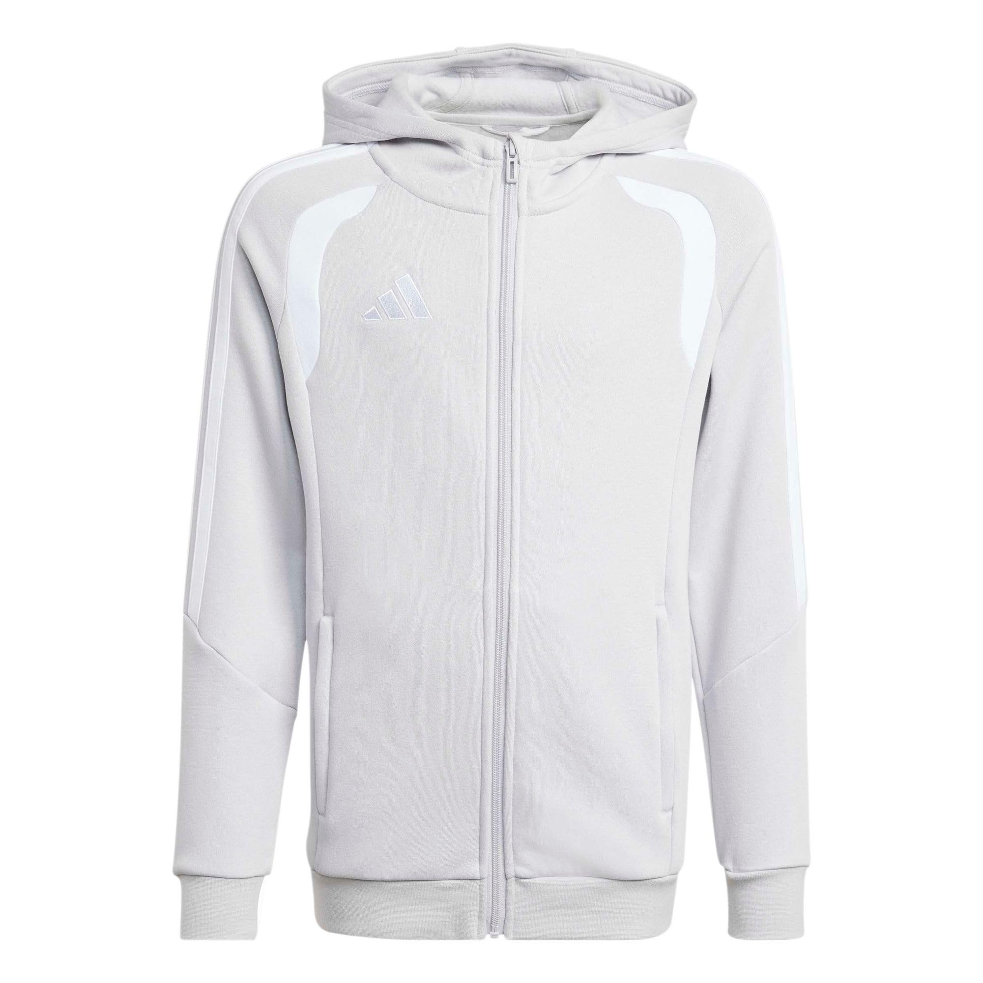 Adidas Unisex Kids Gris Hooded Sweatshirt With Zipper Tiro26 League