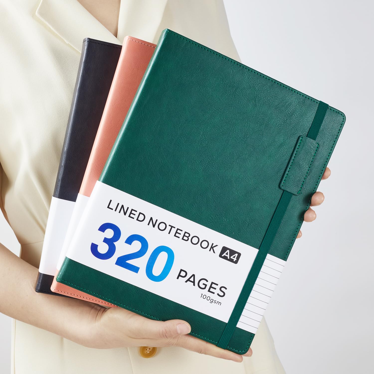 NIRMIRO Taccuino a righe A4 Copertina Rigida Blocco Note 320 Pagine Carta 100 g/m² 21,5 x