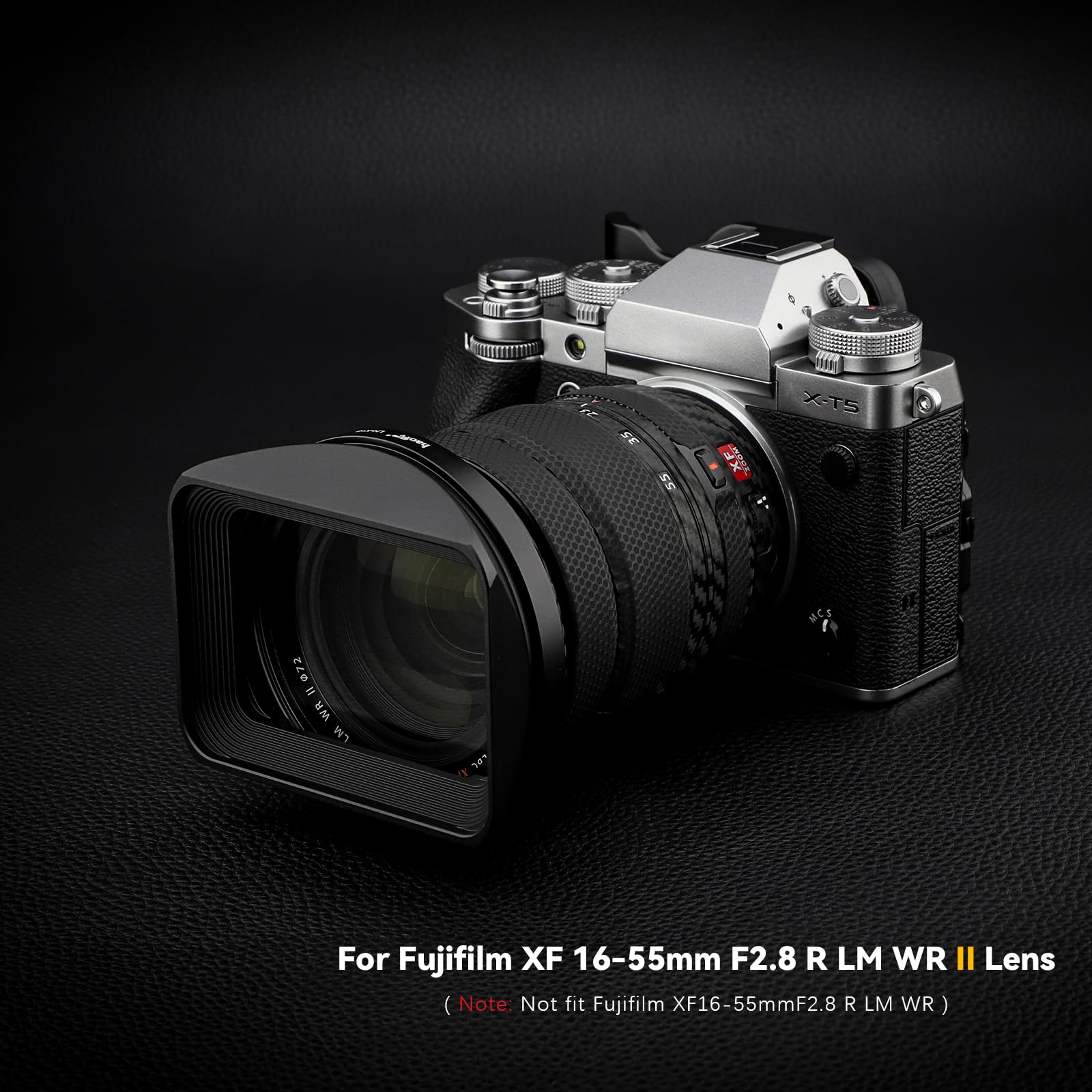Haoge LH-X18 bagnetowa kwadratowa metalowa osłona obiektywu z nasadką do obiektywu Fujifilm Fuji Fujinon XF 16-80 mm F4 R OIS WR XF16-80mmF4 obiektyw