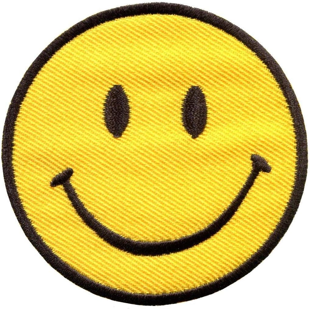 Smiley Face Retro Boho Hippie 70s Fun Smile Applique Iron-on Patch New S-716