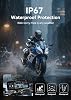 YESOK MT7 7" Cámara para moto frontal y trasera, cámara para moto 1080P | CarPlay inalámbrico y Android Auto, TPMS, IP67 a prueba de agua, Wi-Fi 5GHz y app, incluye tarjeta de 64GB, control con cable, visión nocturna 7