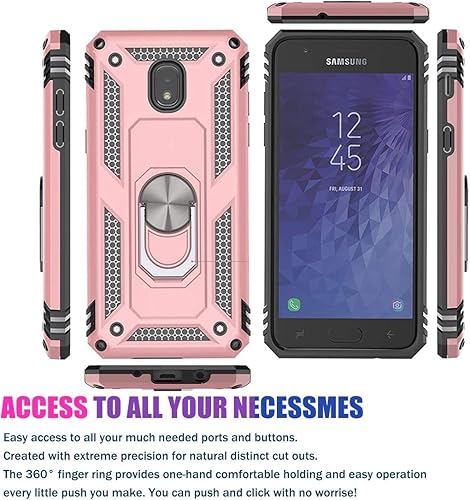 Miniatura 9 de Zoeirc Funda para Galaxy J3 2018, funda J3 Star, J3 Achieve, Galaxy ExpressAmp Prime 3, J3 OrbitJ3 AuraSol 3, soporte magnético para anillo de
