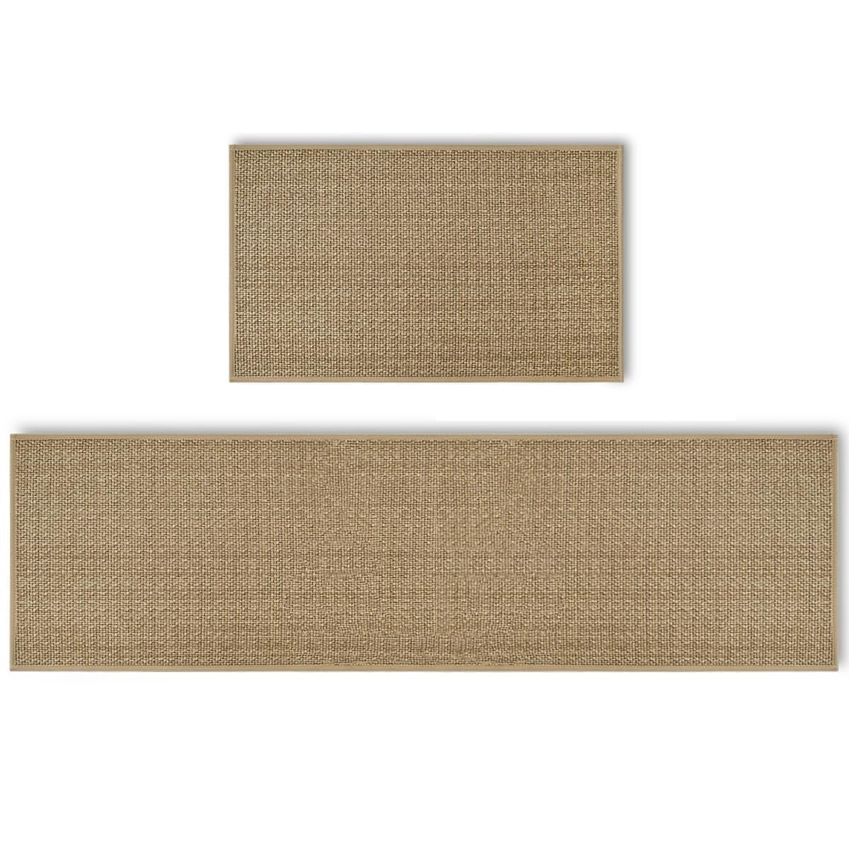 Artoid Mode Chenille Kitchen Mats Set of 2