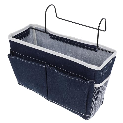 Bedside Hanging Storage Organizer Cotton Linen Fabric Bag for Bunk