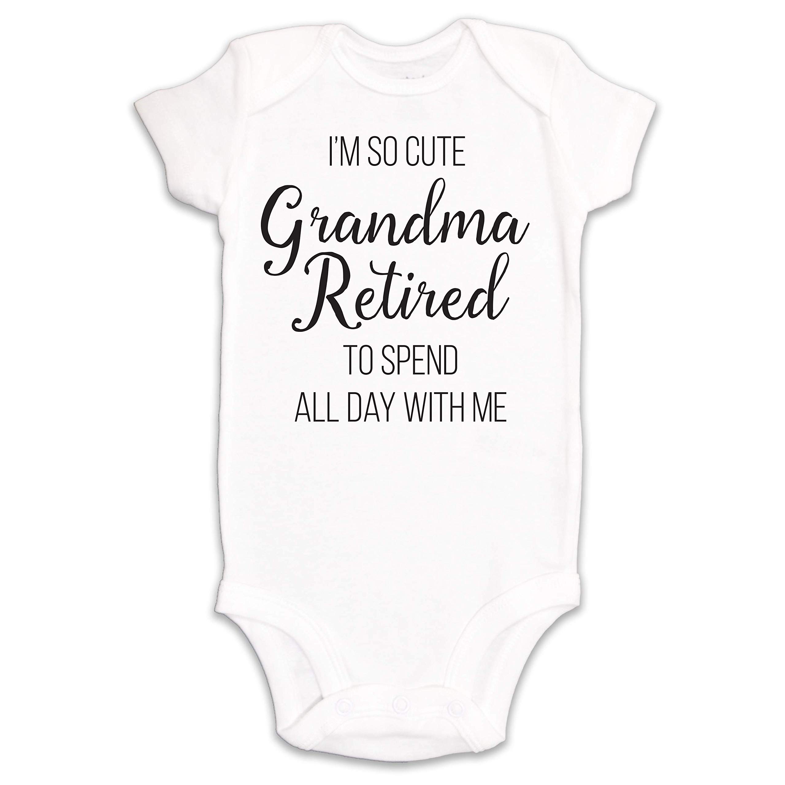 Kate & Meri I'm So Cute Grandma Retired Onesie/Bodysuit Baby Romper (3-6M)
