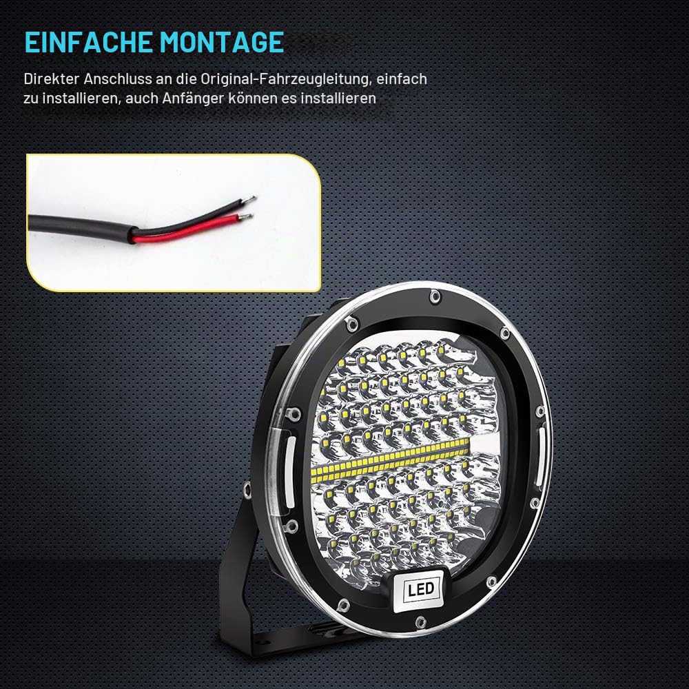 Zusatzscheinwerfer LED Scheinwerfer 12V 7" 300W LED Arbeitsscheinwerfer