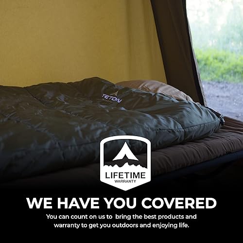 Miniatura 6 de TETON Sports Celsius XL Saco de dormir ideal para acampada familiar saco de compresión gratuito