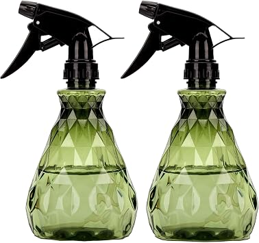 Large 500ml Spray Bottles for Cleaning Solutions and Gardening,Plant,Water,2Pcs Empty Spray Bottles for Hair,Refillable Trigger Sprayer Bottle with Adjustable Sprays Head,Misting&Stream Settings,Green