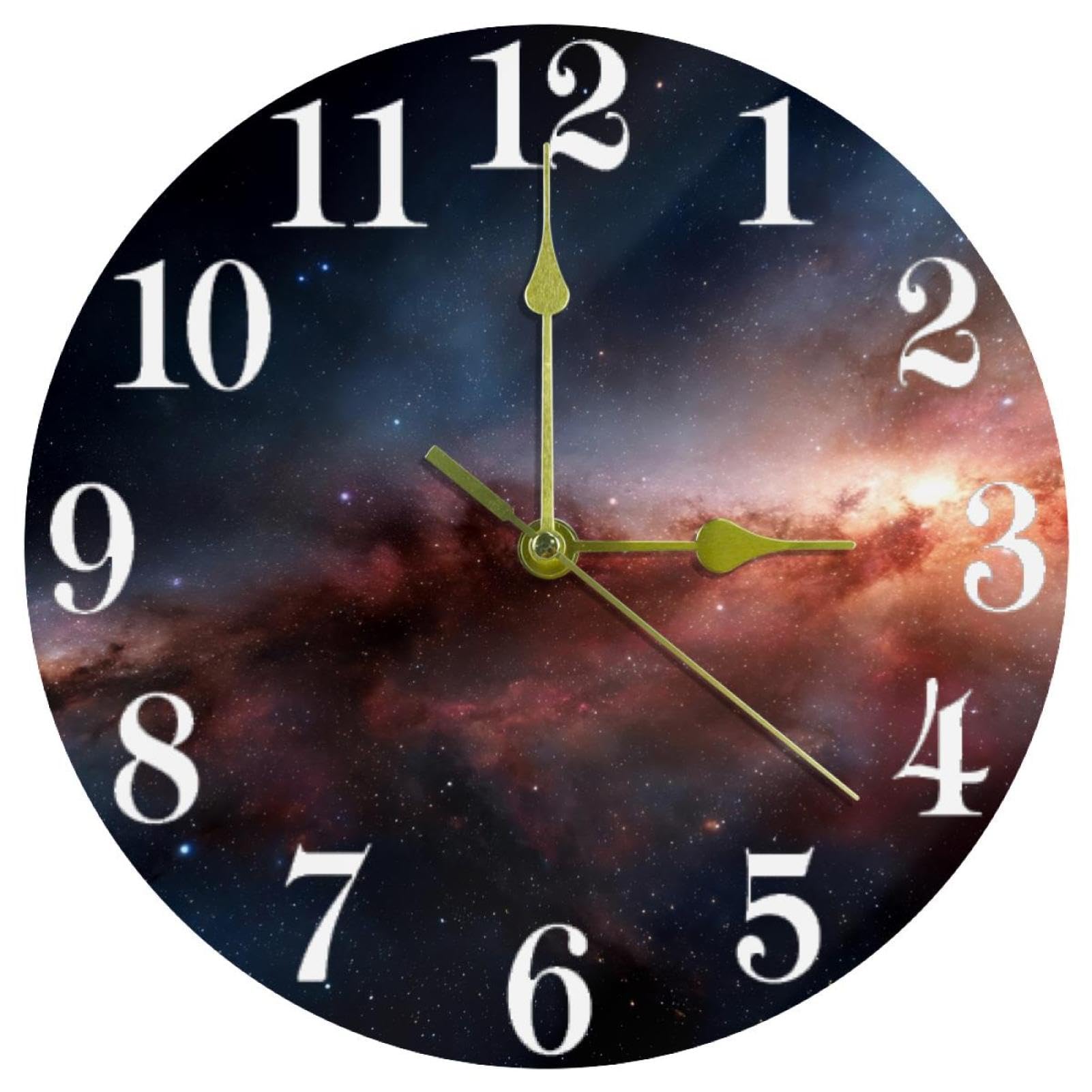 Horloge murale galaxie silencieuse sans tic-tac avec mouvement a quartz fluide