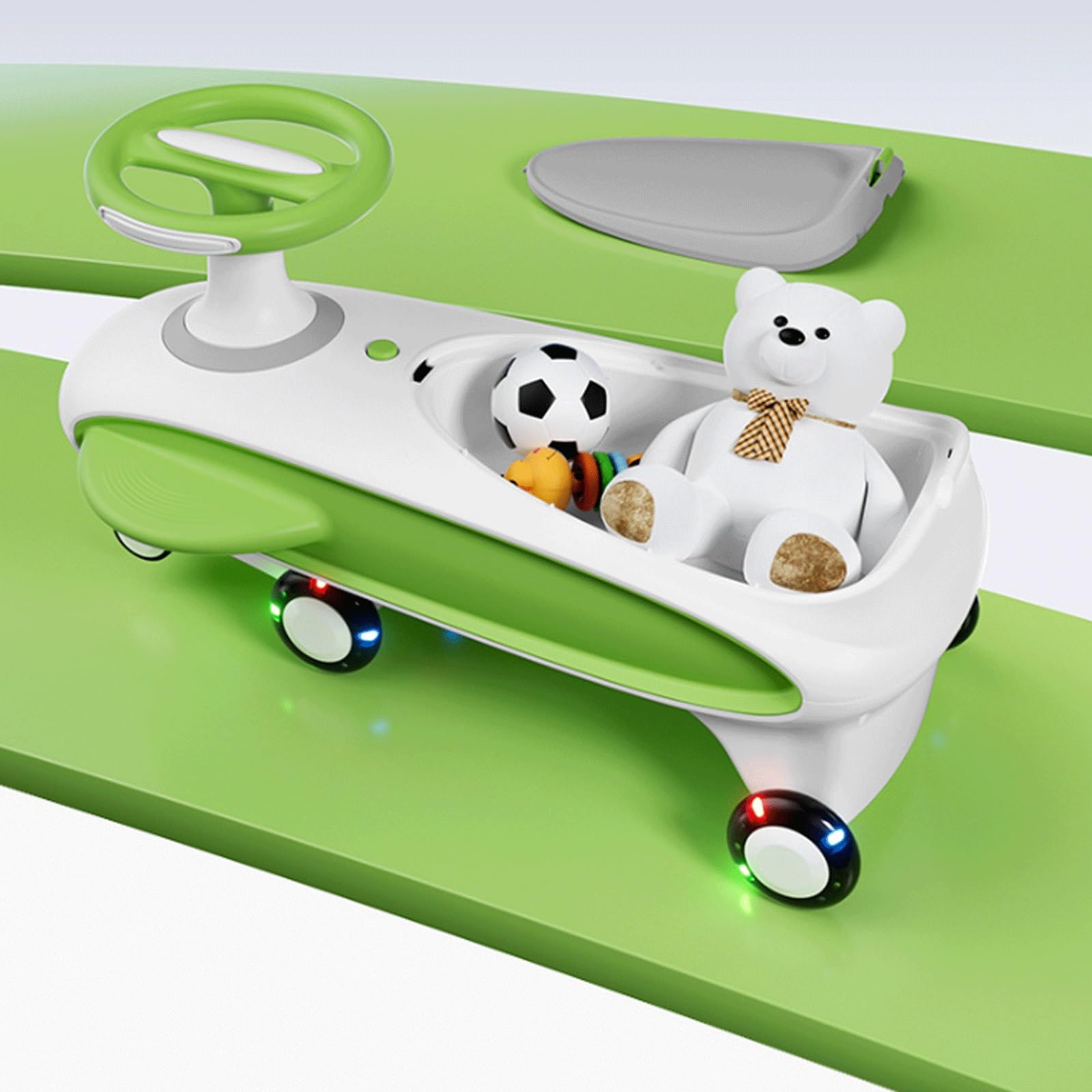 Wiggle Car Music Light Anti-Rollover for Kinder Swing Silent Spielzeug | Flash Wheel ab 3 Monaten